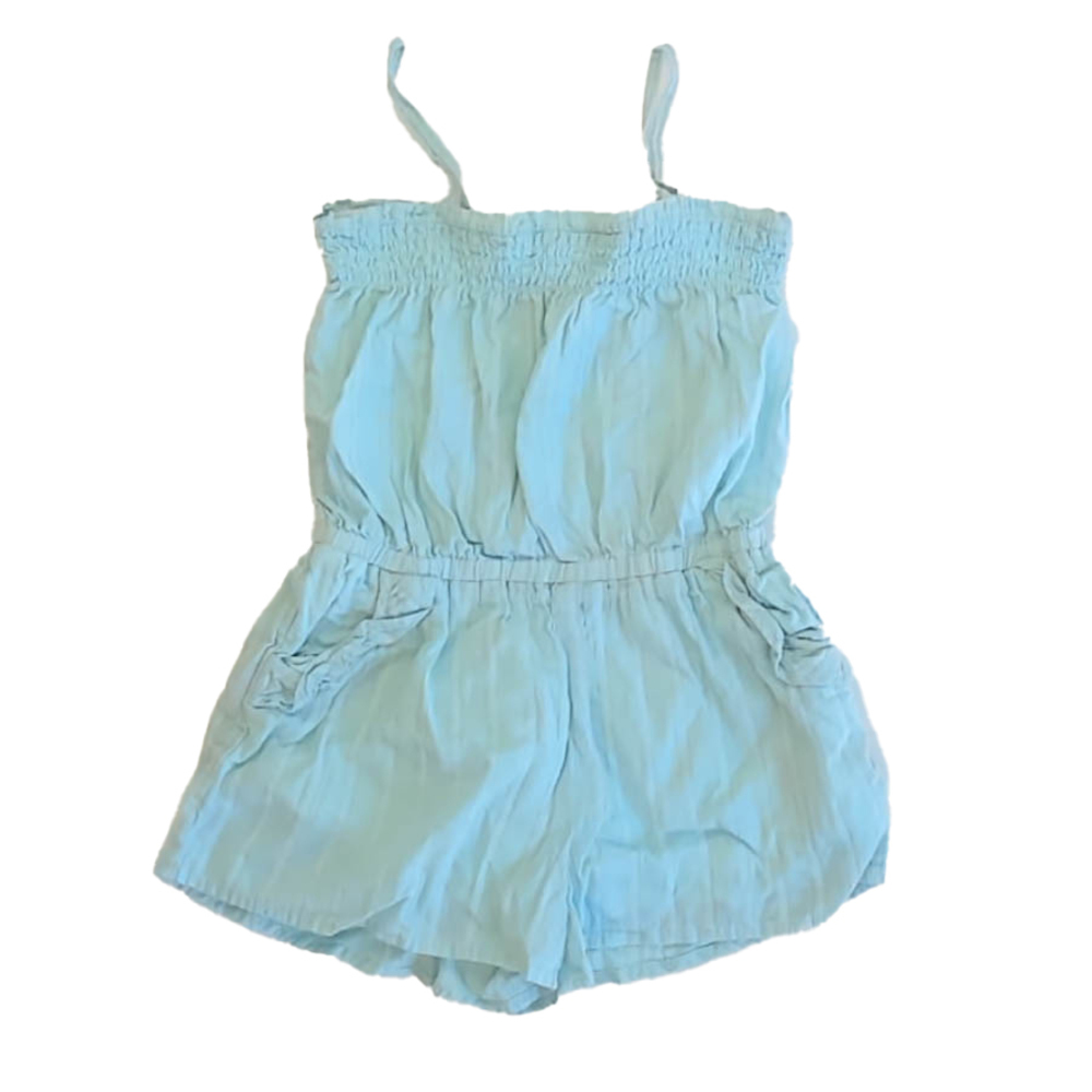 Janie & Jack Girls Aqua Sparkle Romper size: 6 Years
